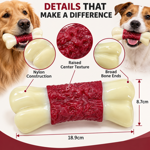 Juguete de nailon de ingeniería resistente hecho a medida, con forma de carne y hueso, aromático, para masticación dental, para perros mordedores agresivos, para <span class=keywords><strong>mascotas</strong></span> familiares, paquete de artículos. - Product Image 2