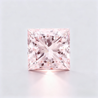 Diamants roses cultivés taille princesse en 1 ct, 2 ct et 3 ct, VS à VVS, certifiés IGI pour la fabrication de bijoux avec un excellent éclat
