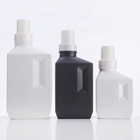 Flacon de détergent à haute capacité 400ml 600ml 1000ml, flacon d'emballage cosmétique, en plastique HDPE, avec couvercle à vis, impression d'écran
