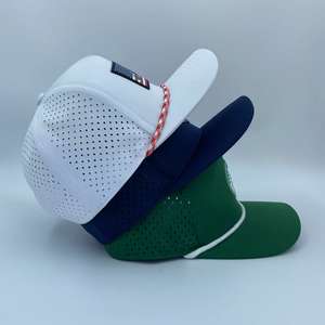 野球帽PVCパッチロープハット5パネルパフォーマンスゴルフキャップハットカスタムロープ付きフレームハット - Product Image 1