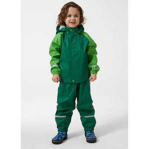 Ensemble imperméable unisexe pour enfants, veste et pantalon de pluie, vêtements écologiques en PU, pour les activités de plein air, les jeux de sable, imperméables et chauds - Product Image 6