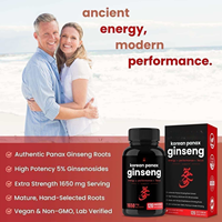 Capsules de Ginseng : Amélioration de la Santé de la Prostate, Soutien Immunitaire, Énergie Naturelle et Renforcement Immunitaire pour Hommes Adultes