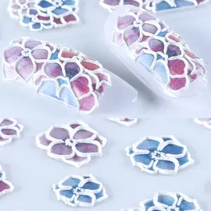 Japón Corea dulce estilo nail art 5D 3D flower nail sticker para niñas