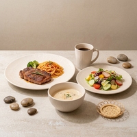 Service de table en grès de qualité supérieure Guangda |   Service de table en céramique 16 pièces |   Compatible micro-ondes et lave-vaisselle |   Utilisation dans les hôtels et restaurants d'Europe