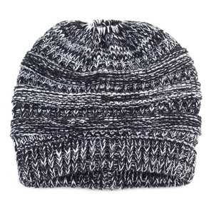 Chapeau de laine haut vide tricoté en queue de cheval pour femmes d'automne et d'hiver - Product Image 6