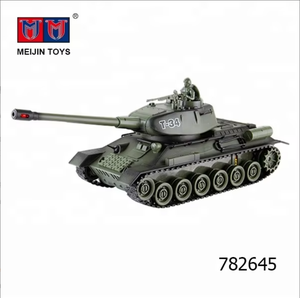 Tanque de combate con control remoto, <span class=keywords><strong>T</strong></span>-<span class=keywords><strong>34</strong></span> de sonido de simulación de 2,4G, con música ligera - Product Image 3