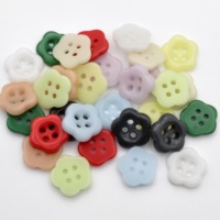 Kancing Baju Keramik 12mm 4 Lubang Motif Bunga Kartun, Pengiriman Cepat, untuk Dekorasi Pakaian Bayi Perempuan, Kancing DIY untuk Kemeja Kasual