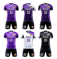 Camiseta de Fútbol Personalizada para Aficionados y Jugadores, Nueva Temporada, Conjunto de Fútbol Morado y Blanco, Uniforme de Equipo 100% Poliéster Transpirable