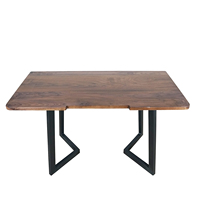 Vente en gros Bureau de jeu moderne pour la maison Dessus de table en noyer noir de haute qualité avec Live Edge Conception OEM personnalisée pour le bureau