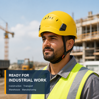Casque de sécurité ventilé en ABS avec suspension à 6 points et ajustement réglable pour la protection de la tête dans le secteur de la construction et de l'industrie