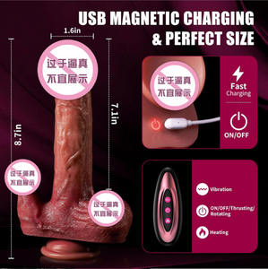 Afstandsbediening Realistische <span class=keywords><strong>Sex</strong></span> Toy Dildo Vibrator Vrouwelijke Masturbatie Vibrerende Dildo Vrouwelijke Afstandsbediening - Product Image 2