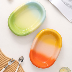 จานเสิร์ฟเซรามิกสำหรับสลัด ของหวาน หรืออาหารสำหรับงานเลี้ยง - Product Image 5