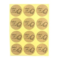 Étiquettes rondes en papier kraft beige, autocollants de remerciement pour les détaillants en ligne, les boutiques et les commerces, à utiliser sur les sacs et les enveloppes