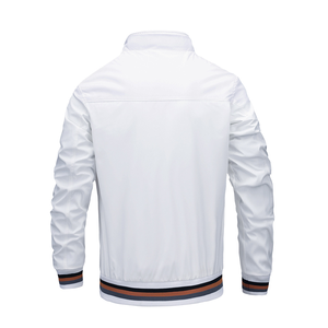Mayorista a granel Algodón Poliéster Casual Deportes Hombres Cremallera Chaqueta Abrigo Hombres A prueba de viento Secado rápido Chaqueta al aire libre - Product Image 3