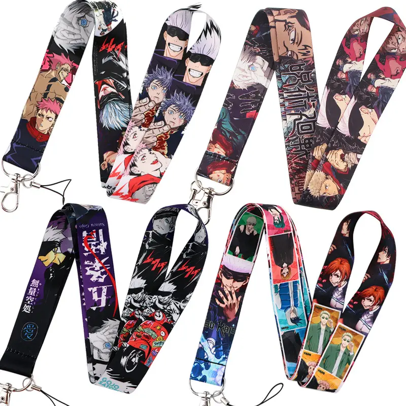 Japanse Anime Jujutsu Kaisen Mobiele Telefoon Lanyard Werk Id Bus Kaart Sleutelhanger Lanyard