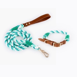 <span class=keywords><strong>Collar</strong></span> y Correa de Entrenamiento para Perros Medianos, Hechos a Mano, Ecológicos, Coloridos, de Cuerda de Algodón Trenzada, con Liberación Rápida, Duraderos y Sencillos - Product Image 2