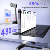Câble de charge rapide multi-interface 4-en-1 100W avec USB Type-C/USB-A pour tablettes, ordinateurs portables, téléphones mobiles, appareils photo