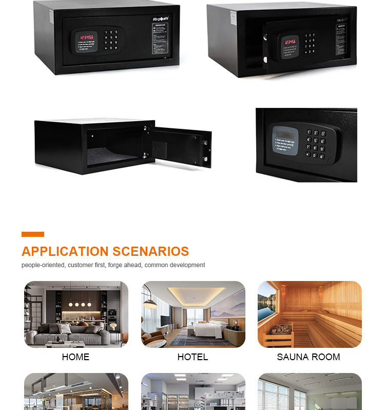 Security Electronic Digital Commercial Hotel Safe Box Black Steel Safe