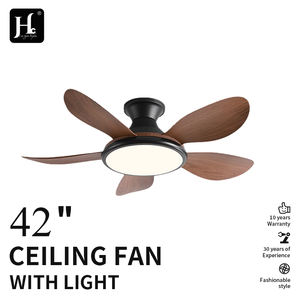 El precio más favorable es para ventiladores de techo LED de frecuencia variable de estilo retro americano con luces y control remoto para uso doméstico. - Product Image 2