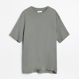 T-shirt en coton à col rond de qualité supérieure, coupe ample et épaisse, noir, épaules tombantes, surdimensionné, pour fabricants - Product Image 1