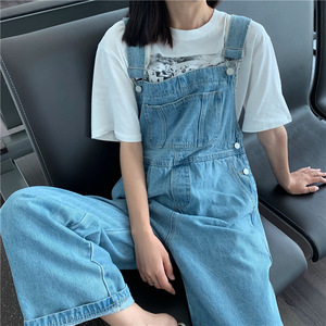 Monos <span class=keywords><strong>de</strong></span> mezclilla retro para <span class=keywords><strong>mujer</strong></span>, pantalones <span class=keywords><strong>con</strong></span> <span class=keywords><strong>tirantes</strong></span> <span class=keywords><strong>de</strong></span> pierna ancha inspirados en los años 90 (algodón elástico cómodo) Y2K Streetwear - Product Image 5