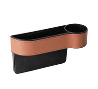 Boîte de rangement de poche en cuir PU, de luxe, boîte de rangement de poche en cuir PU de haute qualité porte-tasse, remplissage de siège de voiture, organisateur de rangement