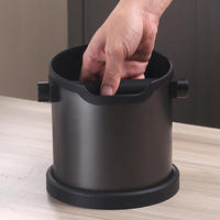 Boîte à café avec barre anti-choc, base en caoutchouc antidérapante, seau intérieur amovible pour café, bar à café, accessoires de bar
