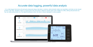 Datenlogger für CO2-Messgeräte in Innenräumen, NDIR-Sensor für Wand-und Tisch-Kohlendioxid detektor, Temperatur und relative Luft feuchtigkeit - Product Image 2