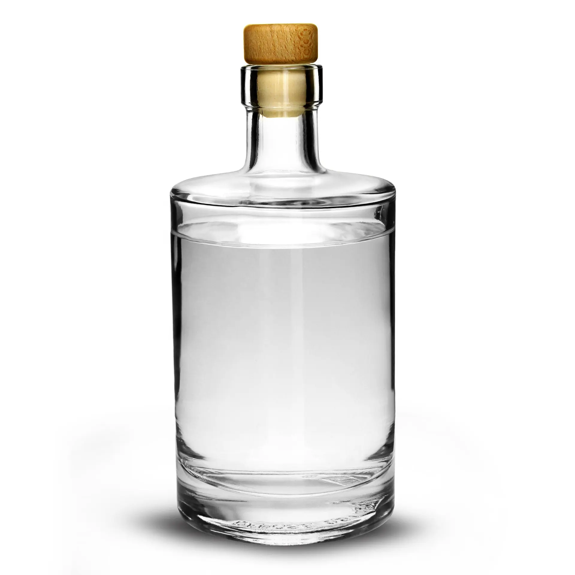 Kristal beyaz cam şişe 520ml, 600ml, 750ml votka, brendi, tekila, ve viski