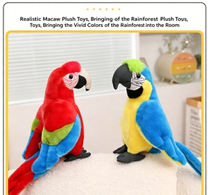 Juguete de Peluche de Loro Realista en Colores Vivos, Muñeco de Peluche de Cacatúa para Decoración del Hogar, Regalo de Cumpleaños para Niños y Amantes de las Aves - Product Image 2