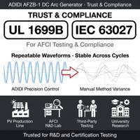 Générateur d'arc CC AFZB-1 pour simuler les conditions de défaut d'arc dans les circuits CC photovoltaïques, testeur AFDD AFCI