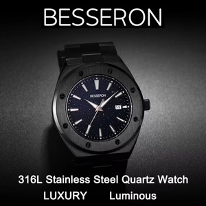 ODM Design Your Own Wrist <b>Watch</b> Stainless Steel <b>Black</b> Color Japan Quartz Movement Men Wrist <b>Watch</b> - Product Image 5