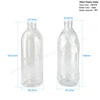 Flacon souple de 350 ml en PET avec bouchon à vis, distributeur de précision 12 oz pour salade, échantillons de laboratoire, recherche scientifique, débit contrôlé, haute performance