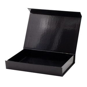 Black Folding Package for Shirts Clothing Products Packing Glossy <b>Box</b> with Custom Gold logo Hamper Magnetic Flip <b>Box</b> Luxury - Product Image 5