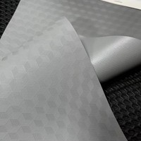 Bâche en tissu PVC enduit vinyle gaufré 3D, gris et blanc, 650 g/m², 1000D, imperméable et coupe-vent, personnalisable pour tentes de mariage et de fête