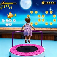 Parc de trampolines somatosensoriel avec jeux interactifs sur mur de projection, 1 à 3 joueurs, équipement de fitness pour enfants