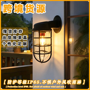 Lampe murale extérieure rétro européenne en aluminium, étanche, E27, pour jardin, cour, villa - Product Image 3