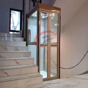Lift Lift Rumah Mini/Elevator Perumahan Hidrolik/Elevator Vila Luar Ruangan 7Meter