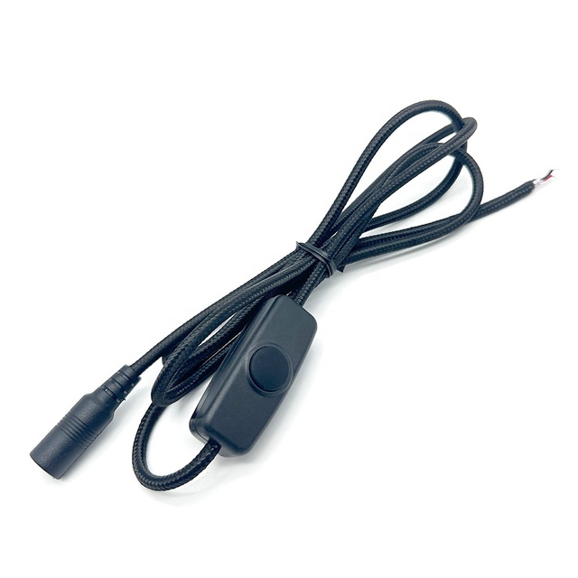 LED Strip DC 5.5*2.1mm Female Connector Cable Extension Power Supply Wire On/off Switch Electrical 5V Wire for LED Lighting