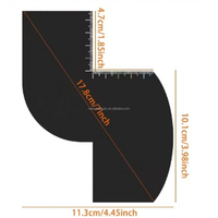 Carte de modelage flexible imperméable pour la définition de la ligne des cheveux et la barbe, outil de pulvérisation pour les contours, accessoires de coiffure pour barbier