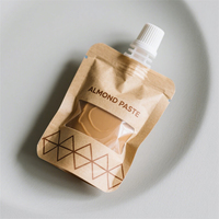 Pochette à bec verseur en papier kraft biodégradable pour recharge de shampoing, savon liquide et gel douche, écologique, autoportante, imprimée sur mesure