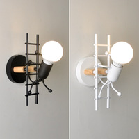 Applique Murale LED Minimaliste de Luxe à Culot E27, Éclairage d'Ambiance Créatif, Corps en Fer pour Salon, Chambre, Hôtel, Couloir, Hall