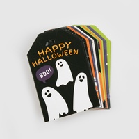 Cartes de décoration suspendues pour Halloween transfrontalières, décorations à thème Fête des Morts, marque-pages en carton Tête de mort et Citrouille