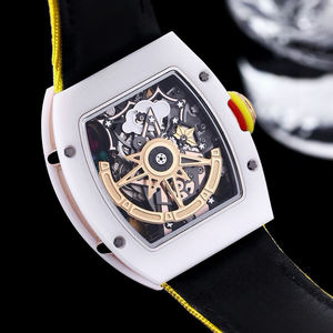 Eleva tu Estilo Casual con un Reloj Mecánico de Barril Divertido, Detalles 3D de Arcoíris Sonriente, Correa de Tela Suave, Reloj Deportivo de Lujo - Product Image 5