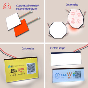 Hoja electroluminiscente ultrafina de alta calidad Colores y tamaños personalizados Directo de fábrica para productos de iluminación ambiental EL - Product Image 4