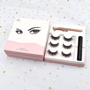 Kit de 3 paires de <span class=keywords><strong>cils</strong></span> <span class=keywords><strong>magnétiques</strong></span> 3D, en <span class=keywords><strong>Faux</strong></span> vison, Eyeliner, liquide magnétique et pincettes, nouveauté - Product Image 4