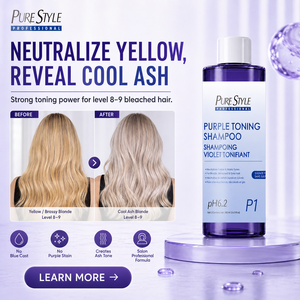 PURE STYLE <span class=keywords><strong>Shampoo</strong></span> Viola Senza Solfati <span class=keywords><strong>pH</strong></span> 6.2 Formula Delicata Neutralizzante Tonalità Gialle per Capelli Colorati 500ml - Product Image 3