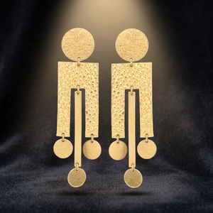 Pendientes de ónix clásicos hechos a mano en aleación, pendientes de moda para niños - Product Image 3