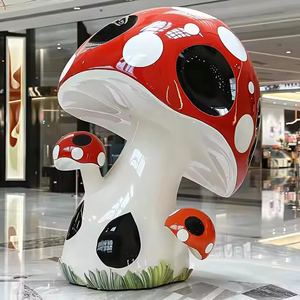 Escultura de Carrusel de Monstruos Gigante Rosa de Resina Personalizada de 7.5m, Duradera, Iluminada, Decoración para Exteriores de Centros Comerciales - Product Image 6