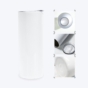 20oz sublimación en blanco recto flaco vaso de acero inoxidable doble pared aislada taza de café al vacío con pajita - Product Image 2
